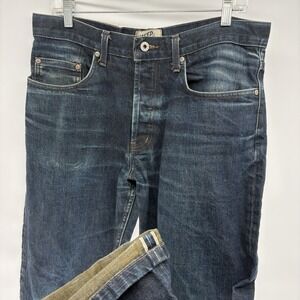 Naked & Famous Easy guy Greenline Selvedge Denim Jeans Stretch Men 34X27